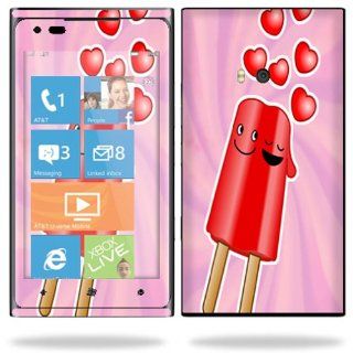 Protective Vinyl Skin Decal Cover for Nokia Lumia 900 4G Windows Phone AT&T Cell Phone Sticker Skins Popsicle Love: Cell Phones & Accessories