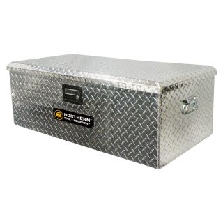 ATV Truck Box Lockable Storage Box — Aluminum Treadplate, 36in.