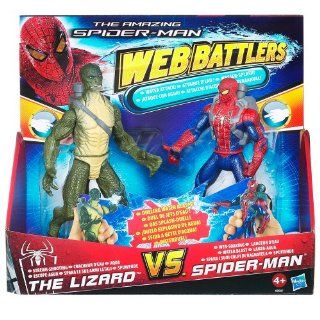 Amazing Spider man   Web Battlers  Spiderman V Lizard Water Attack 2 Pack   6 Inch Action Figures Toys & Games