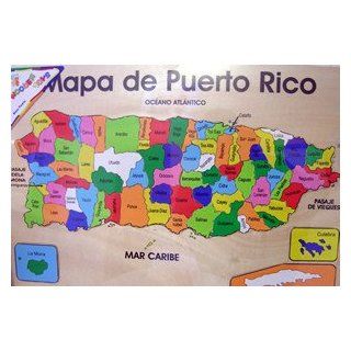 Mapa De Puerto Rico Rompecabeza En Madera