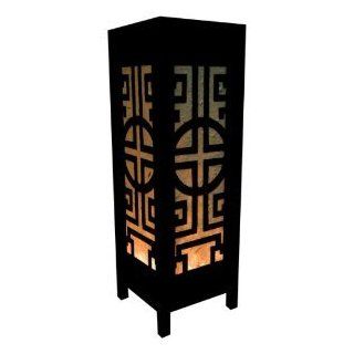 Thai Wood Lamp Handmade Oriental Classic China Black White Bedside Table Lights or Floor Home Decor Bedroom Decoration Modern Design   Flower Lamp