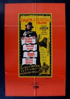 CHILLER CARNIVAL OF BLOOD * 1SH ORIGINAL MOVIE POSTER: Entertainment Collectibles
