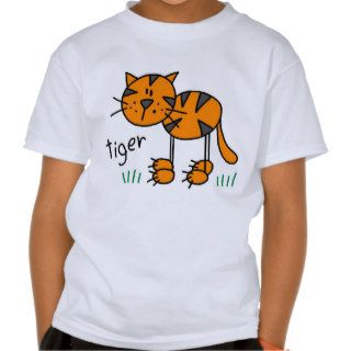 Stick Figure Tiger T Shirt