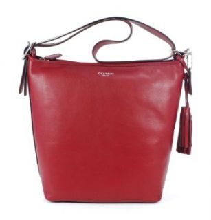 Coach Leather Red Legacy Convertible Duffle Hobo Handbag 19889 Black Cherry: Shoes