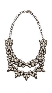 Deepa Gurnani Layered Crystal Necklace