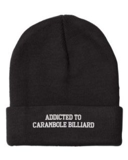 Fastasticdeal Addict Carambole Billiard Embroidered Beanie Cap: Clothing