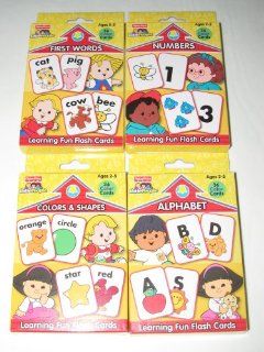 Fisher Price Preschool Flashcards First Words, Colors/Shapes, Numbers and Alphabet: Toys & Games