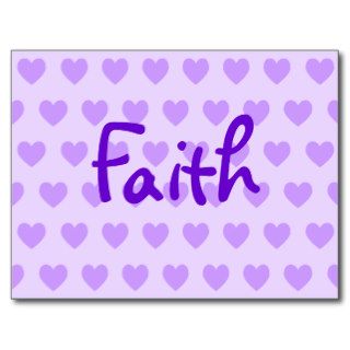 Faith in Purple Post Cards