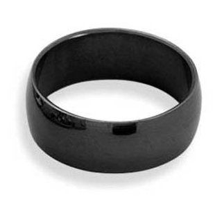 Black Stainless Steel Men's Ring (8mm): West Coast Jewelry: Jewelry