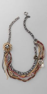 Juicy Couture Multi Chain Floral Torsade Necklace