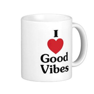 I heart good vibes simple love coffee mug