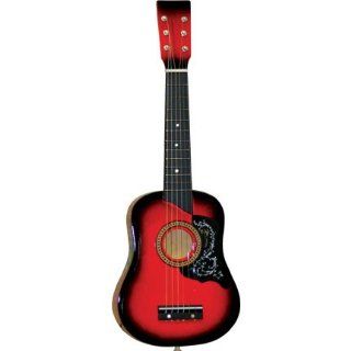 Red Acoustic Toy Guitar for Kids with Carrying Bag and Accessories & DirectlyCheap(TM) Translucent Blue Medium Guitar Pick: Musical Instruments