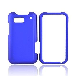 BLUE for Motorola Defy Rubberized Plastic Hard Case Cell Phones & Accessories