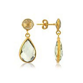 fiesta green amethyst teardrop earrings by argent of london