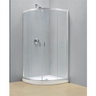 Bath Authority DreamLine Prime Frameless Sliding Shower Enclosure and SlimLine Quarter Round Shower Base (38 Inch by 38 Inch)   Shower Doors  