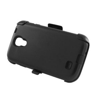 Eagle Cell PASAMI9500HLBKBK Hybrid Rugged Armor Case for Samsung Galaxy S4   Retail Packaging   Black: Cell Phones & Accessories