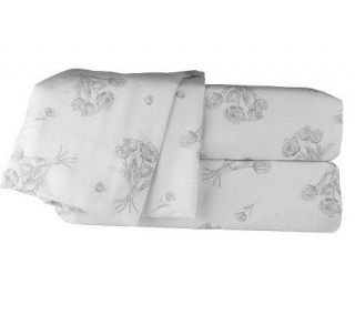 Northern Nights Tulips 100Cotton Flannel King Sheet Set —