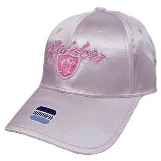NFL Oakland Raiders Light Hot Pink Satin Diamond Rhinestones Womens Lady Hat Cap : Sports Fan Baseball Caps : Sports & Outdoors