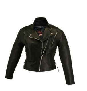HILLSIDE USA LEATHER INC. Women's Vented Biker Jacket at  Womens Clothing store