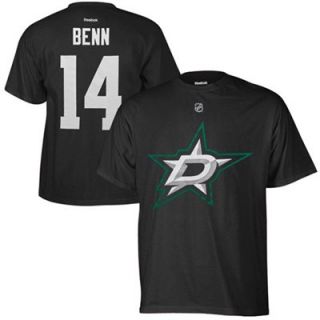 Reebok Jamie Benn Dallas Stars Net Number T Shirt   Black