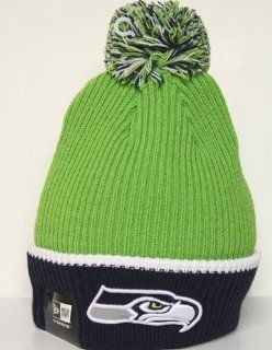 Seattle Seahawks New Era NFL Fireside Cuffed Knit Hat  Sports Fan Baseball Caps  Sports & Outdoors