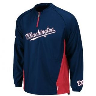 MLB Mens Washington Nationals Scarlet Long Sleeve 1/4 Zip Gamer Jacket : Sports Fan Jerseys : Sports & Outdoors