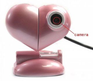Fast shipping + free tracking number, 2MP Heart Shaped USB PC Webcam Web Camera: Computers & Accessories