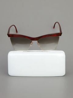 Christian Lacroix Vintage Pointed Square Frame Sunglasses