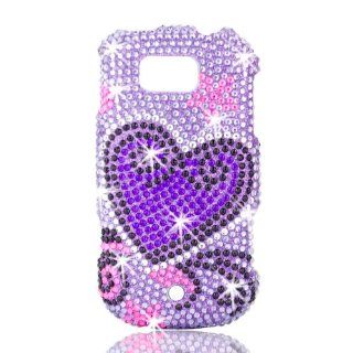 Talon Full Diamond Bling Phone Shell for Samsung R880 Acclaim (Purple Heart): Cell Phones & Accessories