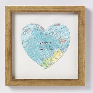 arctic map heart print by bombus off the peg