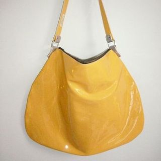 patent leather weekend bag by french & english confectioner's