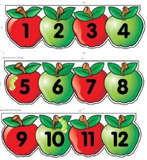 Creative Teaching Press Apples Number Line Mini Bulletin Board Set (0616) : Themed Classroom Displays And Decoration : Office Products