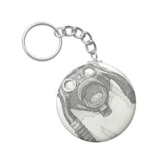 Gas mask drawing series keychains