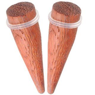 11/16" inch (18mm)   Organic Rose wood Ear large Gauges stretched Stretching Expanders Stretchers Tapers Plugs Earlets with Double Silicone o rings ABED   Pierced Body Piercing Jewelry   Sold as a Pair: Jewelry