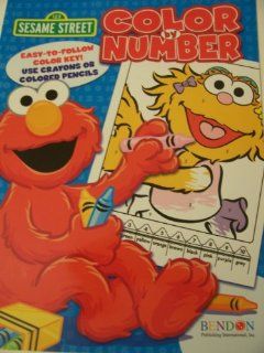 Sesame Street Color by Number ~ Elmo Coloring Zoe (32 Pages): Toys & Games