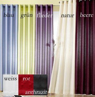 Gardinen modern, Vorhang mit sen, Farbe Beere, Hhe 245cm x Breite 140cm, senschal neu Typ118: Küche & Haushalt