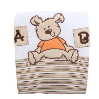 Baby Decke fr Mdchen und Jungen mit Teddystickerei, 100% Baumwolle (Einheitsgre) (beige): Baby