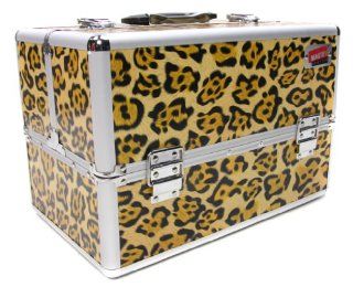 Beautify   Grosser Professioneller Afrikanischer Leoparden Aufdruck Aluminium Beauty Kosmetik & Make Up Koffer: Parfümerie & Kosmetik