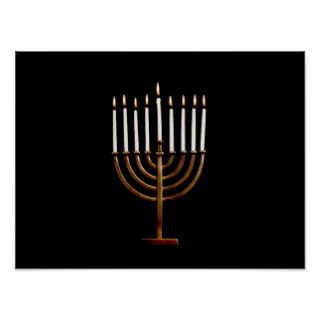 Hanukkah Chanukah Hanukah Hannukah Menorah Candles Print
