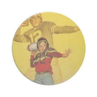 Vintage Sports, Future Football Quarterback Drink Coaster