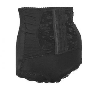 Allegra K Women Wavy Trim Elastic Abdominal Corset Shaper Panties Black S Waist Shapewear