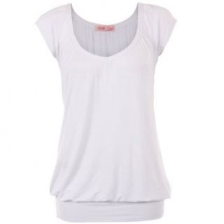 KRISP Damen Niedrig Glatt Hfte Lang Linie Top T Shirt Sommer Holiday 7604: Bekleidung