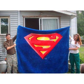Superman Blanket   Queen Size S logo Superhero Superman Throw Blanket  Nursery Swaddling Blankets  Baby