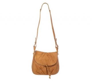 Lucky Brand Leather Crossbody Bag with Tie Detail —