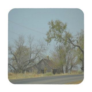 rustic old house drink coasters
