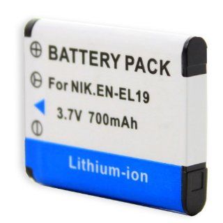 Fosmon BP 18087 Replacement Battery Packs Compatible with Nikon EN EL19 (700mAh)   2 Pack  Digital Camera Batteries  Camera & Photo