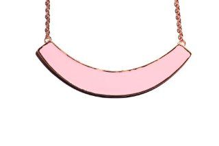 Pink Collar Necklace Modern Minimalist Bar NL29 Vintage Statement Plate Pendant: Chain Necklaces: Jewelry