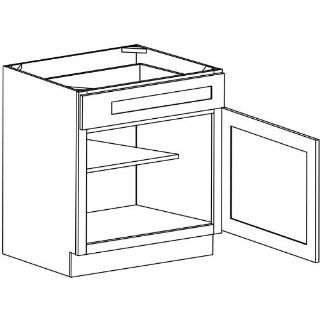 30" Base Cabinet: 2 butt doors, 2 drawer, 1 shelf   Storage Cabinets
