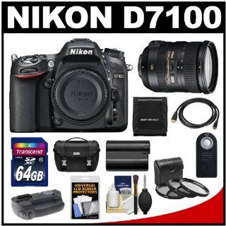 Nikon D7100 Digital SLR Camera Body with 18 200mm VR Lens + 64GB Card + Case + Battery & Grip + HDMI Cable + Filter Set : Digital Slr Camera Bundles : Camera & Photo