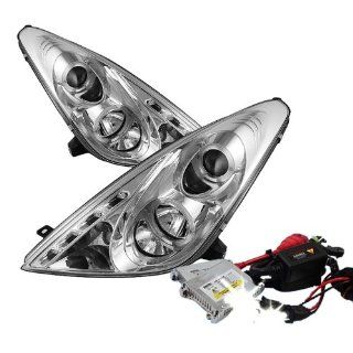 High Performance Xenon HID Toyota Celica Halo LED ( Non Replaceable LEDs ) Projector Headlights with Premium Ballast   Chrome with 4300K OEM White HID Automotive